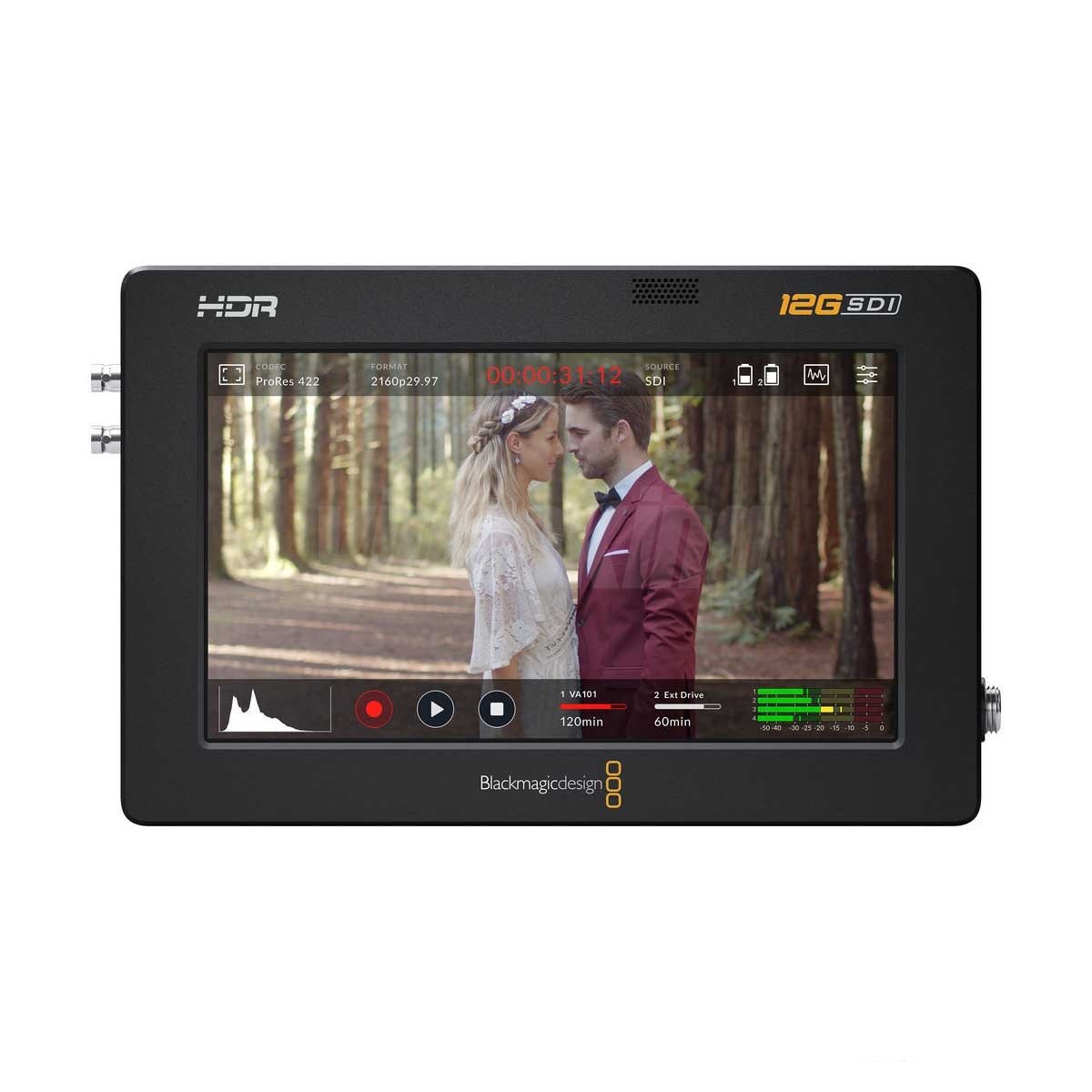 Recording　Blackmagic　12G-SDI/HDMI　Video　Assist　5"　HDR　Monitor　VideoKing　EU　Store